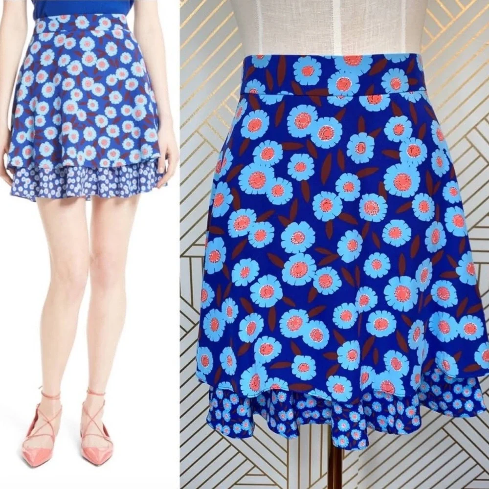 Kate Spade New York - Tangier Floral Double Layer Skirt Size 2 - Picture 5 of 17